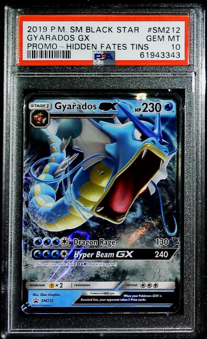 PSA 10 - Garados / Gyarados GX - Promo Hidden Fates - SM 212