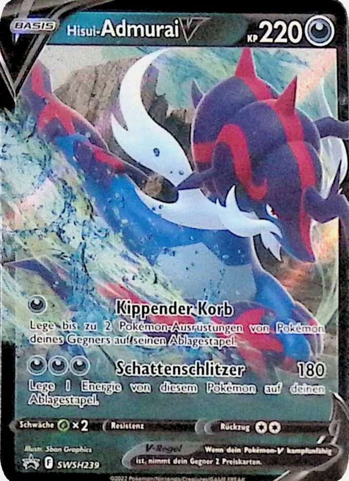 239 – Hisui-Admurai V / Hisuian Samurott V – Black Star Promos (SWSH) - Deutsch