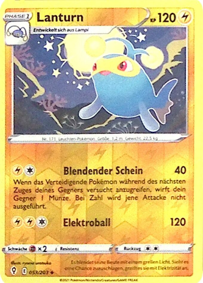 053 - Lanturn (EVS 053) reverse Holo - Drachenwandel - deutsch
